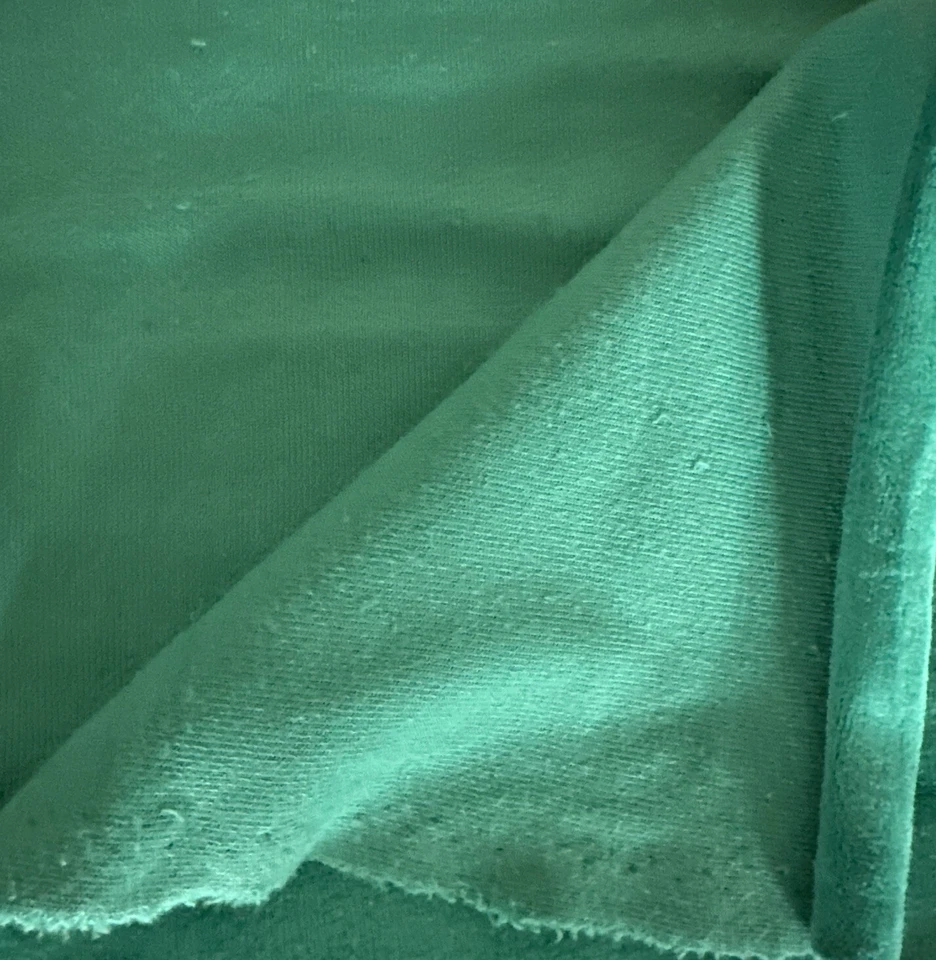 Vintage Green Velour Fabric W:58””xL:1.8 Yards - Image 3 of 4
