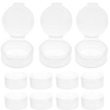 10 Pcs Earplug Storage Containers Transparent with Cover for Small Accessories