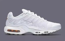 New Nike Air Max Plus TN White Cushioned Men's Shoes - 7-13 
