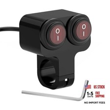 Handlebar Switch, Waterproof 7/8  Motorcycle ATV 12v16A Red Double head 1PCS
