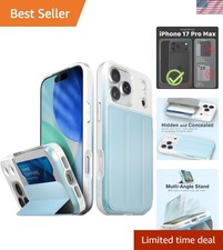 vCommute iPhone 17 Pro Max Wallet Case - Pastel Blue
