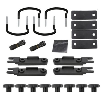 23pcs Car Roof Box Installation Kit Carriers Bracket U Bolt Enhanced Stability