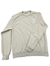 Fila Grey Heather Crewneck Sweatshirt Mens M Fleece Tennis Logo