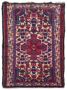Amazing Hand Knotted Vintage Tribal Hamidoun Wool Area Rug 5.10 x 2.8 Ft