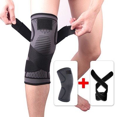 Verstellbare Kniebandage Unterstützung 3D Kompression Fitnessstudio Schmerzlinderung Knieschützer 4851