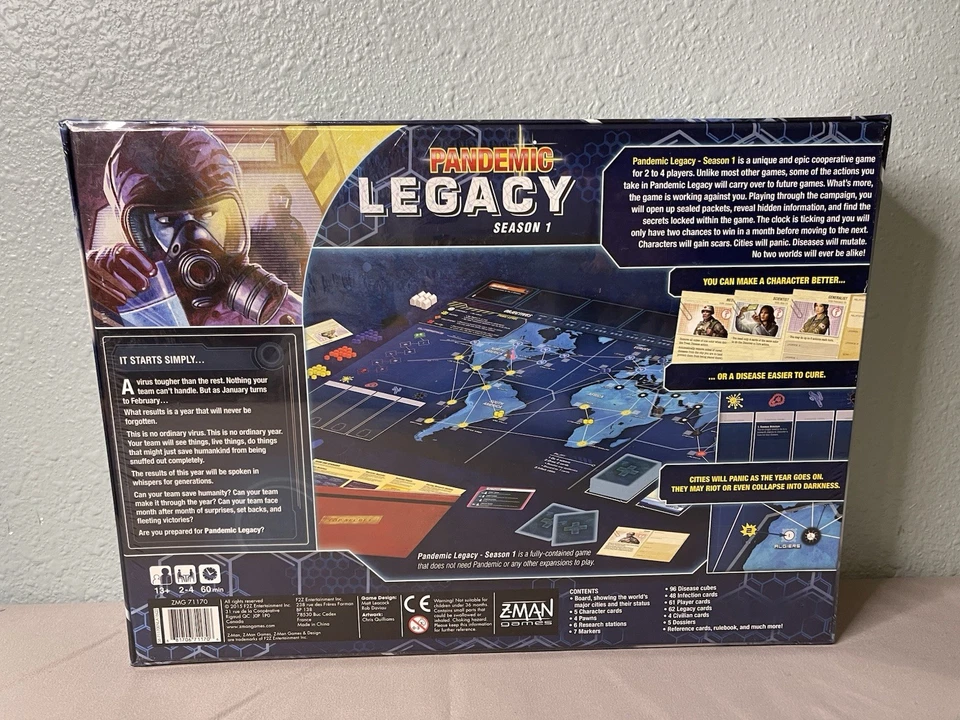 Pandemic Legacy: Season 1 Board Game 2-4 Players Age 14+ Blue New Sealed Z-MAN - Image 2 of 4