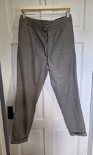 Mens H&M Slim Fit Check Joggers Size Medium