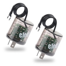 2Pin LED Flasher Relay with Ground Wire,12V Car for Fixing 2PCS
