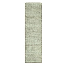 2'7"x10'2" Brown Wool Oxidized Grass Design Hand Knotted Runner Rug 77077