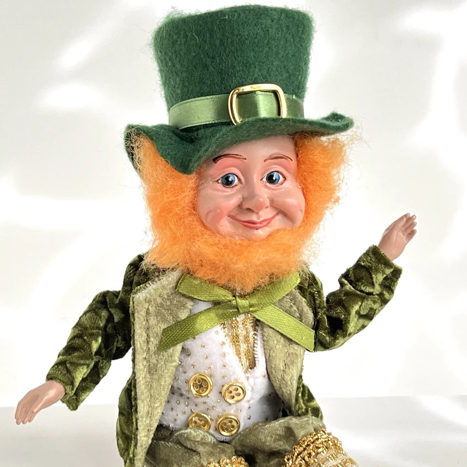 "Muñeca duende del día de San Patricio tipo duende estante niñera posable caprichosa 12""" Foto 2 de 4