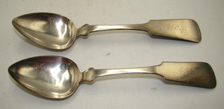 2 D. Parmely Coin Silver Spoons