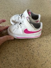 Nike Toddler Court Legacy Toddler Shoes - White/Laser Fuchsia size 5C