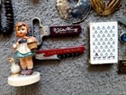 Vintage Junk Drawer Lot. - Stamps . Coins, Tokens. Postcards, Jewelry. — photo 2