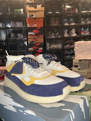 Clarks x Ronnie Fieg Lockhill White Yellow Blue Men s Size 10.5