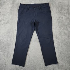 Lululemon ABC Classic Pants Mens 36x28 Navy Blue Warpstreme Performance Casual