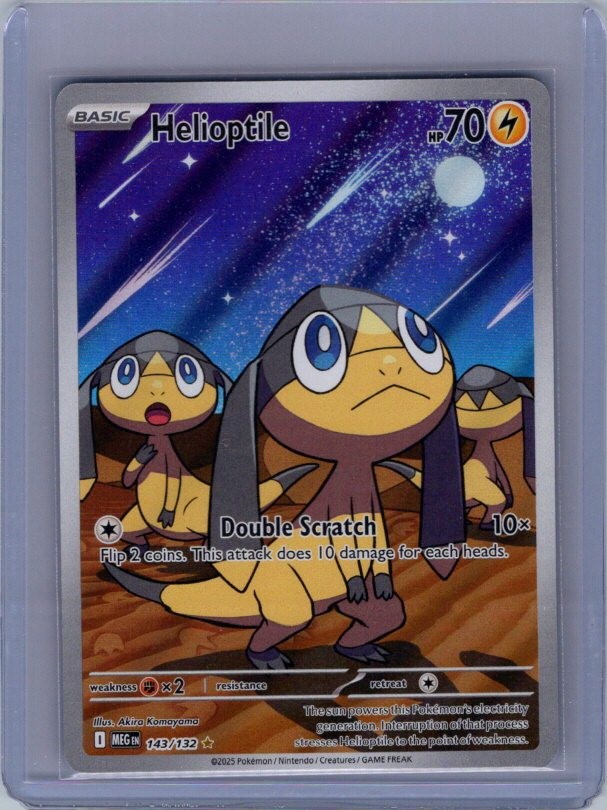 Helioptile 143/132 Illustration Rare Mega Evolution Pokemon Holo Near Mint