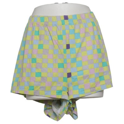 Primark Cares, Pyjamashorts, Größe: 50/52, Gelb/Blau/Mehrfarbig, Baumwolle #LjD