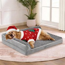 Dog Bed Large Sized Dogs, Orthopedic 36.0"L x x 27.0"W x 6.5"Th, Grey