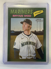 Topps 2025 Heritage Bryan Woo #66 Rookie Seattle Mariners Baseball Card