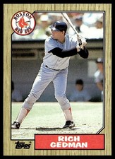 1987 Topps Rich Gedman Boston Red Sox #740