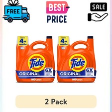 2 Pack Tide Original Scent Liquid Laundry Detergent 125 fl oz, 100 Loads 0.15 per gallon