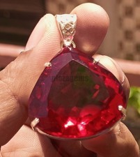 149 Ct Natural Blood Red Mozambique Ruby Pendant Flawless CERTIFIED