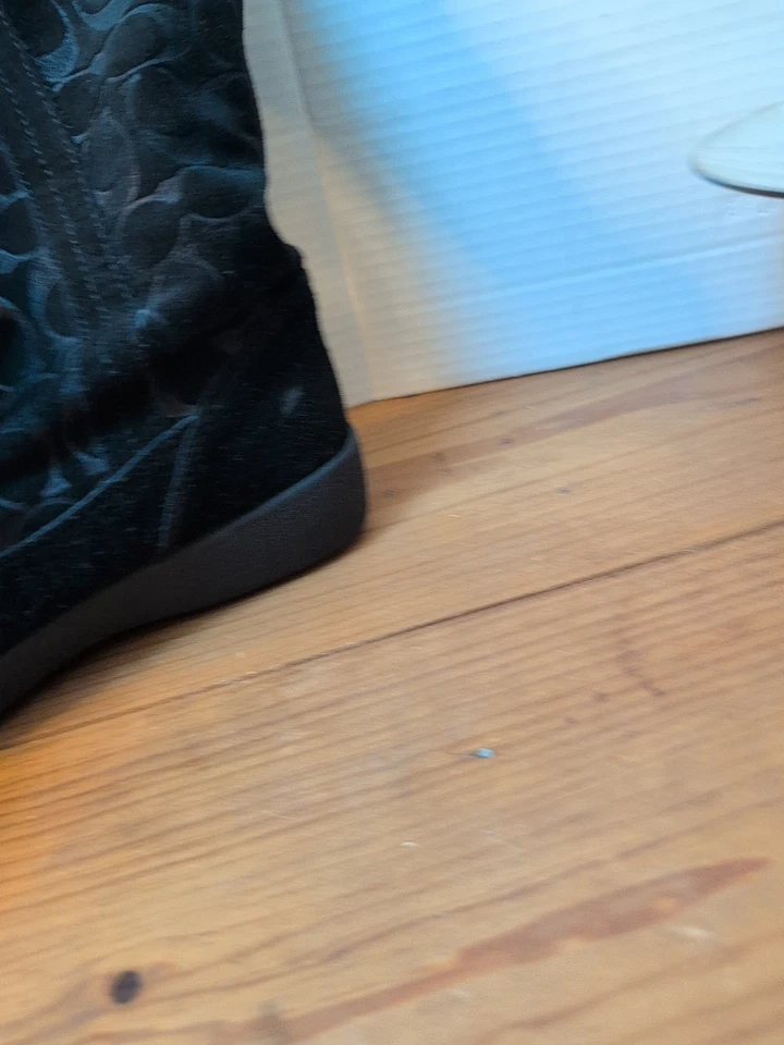 Coach TULLIP Signature Black Suede Leather Fleece Mid Calf Winter Boots Size 9 B - Image 4 of 4