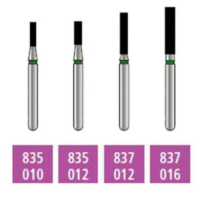 Dental Single Use Diamond Bur FG 837 Flat End Cylinder 10/Pk Assorted Options