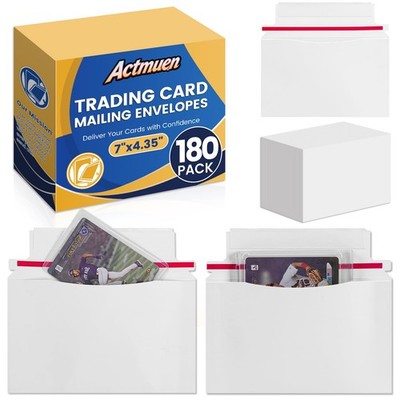 180 Pack Mailer Trading Card Envelopes，7'' x 4.35'' Trading Card Mailers for Sh...