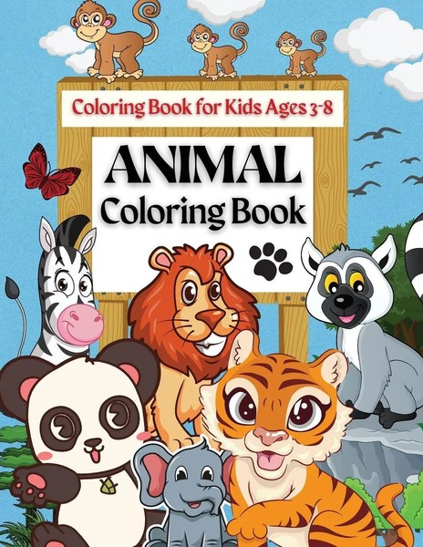 Animal Coloring Book Coloring Book For Kids Ages 3-8 | Penelope Moore | Buch-image