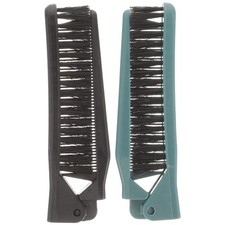2pcs Double Teeth Folding Hair Brush, Portable Travel Brush Comb...