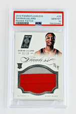 2012 Flawless Damian Lillard ROY Rookie Patch /25 PSA 10 Pop 1 Game Worn RC