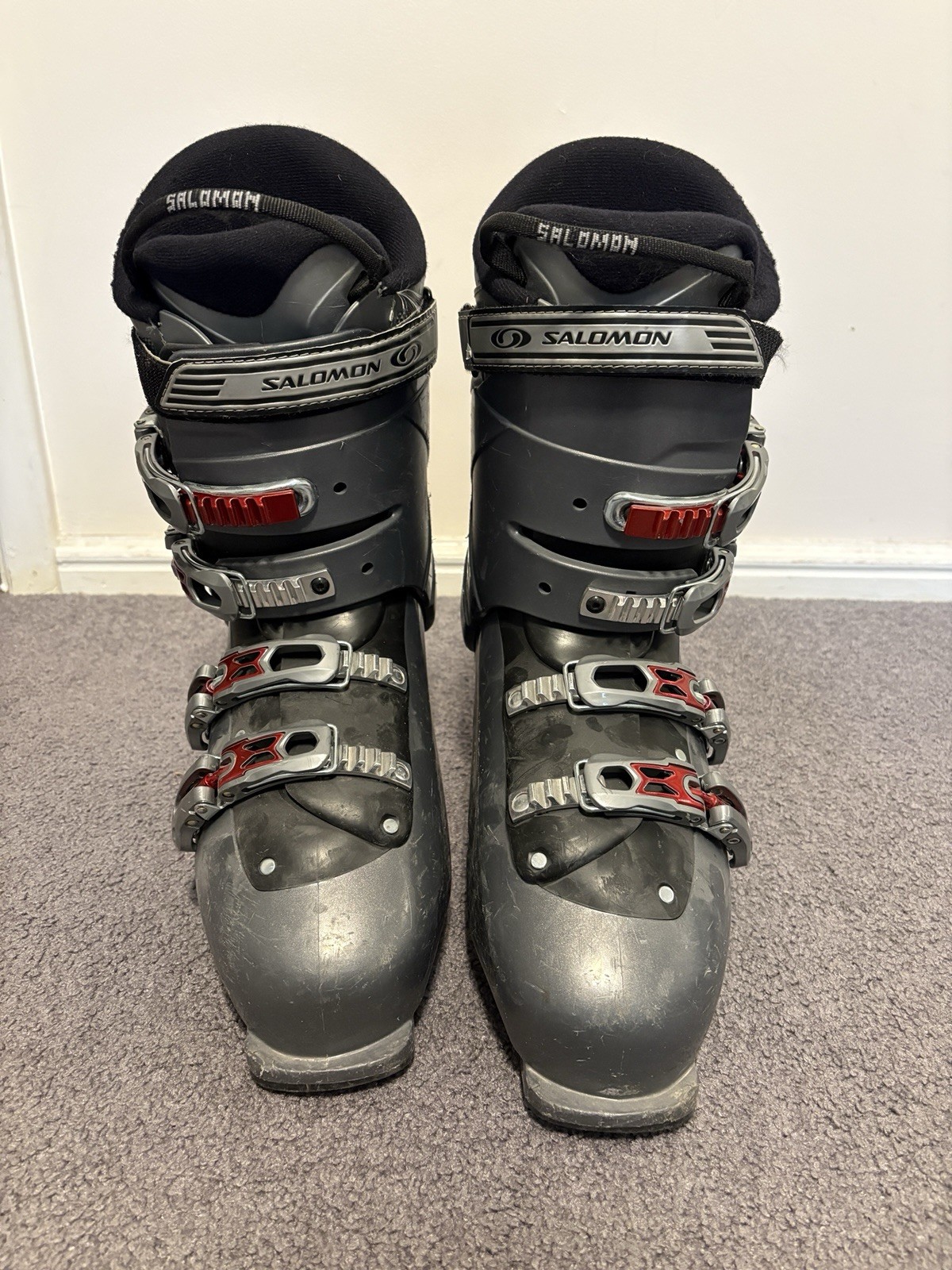 Scarponi da sci Salomon Pulse Performa Thermic Fit taglia 29 US 11 grigio rosso