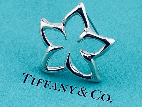 Tiffany & Co. Plumeria Flower Brooch Pin Sterling Silver SV925 No Box Rare