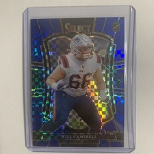 2025 Panini Select - Premier Level Will Campbell #179 Blue Prizm /175 (RC)
