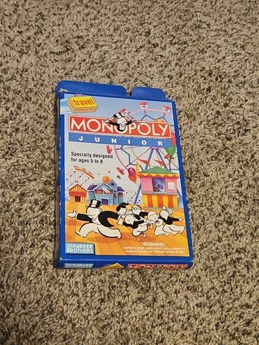 Vintage Monopoly Junior Travel Size Game Parker Brothers 1991 99% Complete Mini