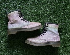 Dr. Martens 1460 Kids Combat Boot Glitter Multicolor Lace-Up Size 2