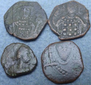 Lot of 4 Byzantine Bronze Coins