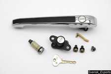 Porsche 924 77-79 Chrome Exterior Left Door Handle Locks Key Trunk Latch Lock