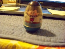 Vintage 1973 Hasbro Weebles Romper Room Boy Brown Hair Blue Pants Toy