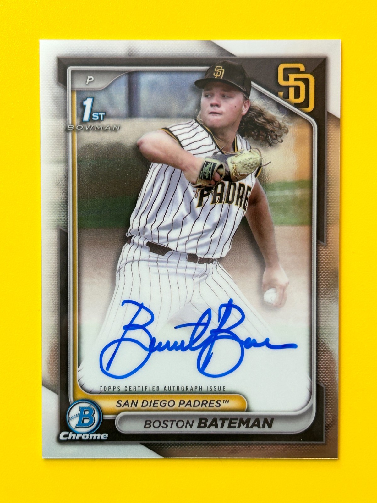 Boston Bateman 2024 Bowman Draft Chrome 1st Auto  #CPA-BBA Padres Autograph
