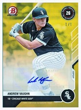 2021 Bowman Next Top 100 Prospects Andrew Vaughn Gold Auto Rc #BA-51D (1/1)