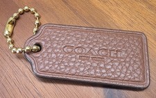 Vintage Coach Snap Black Leather Key Fob Keyring Pre-Owned