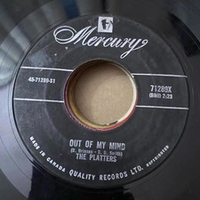 The Platters - Out of my Mind/Twilight Time 71289X 45rpm VG R13