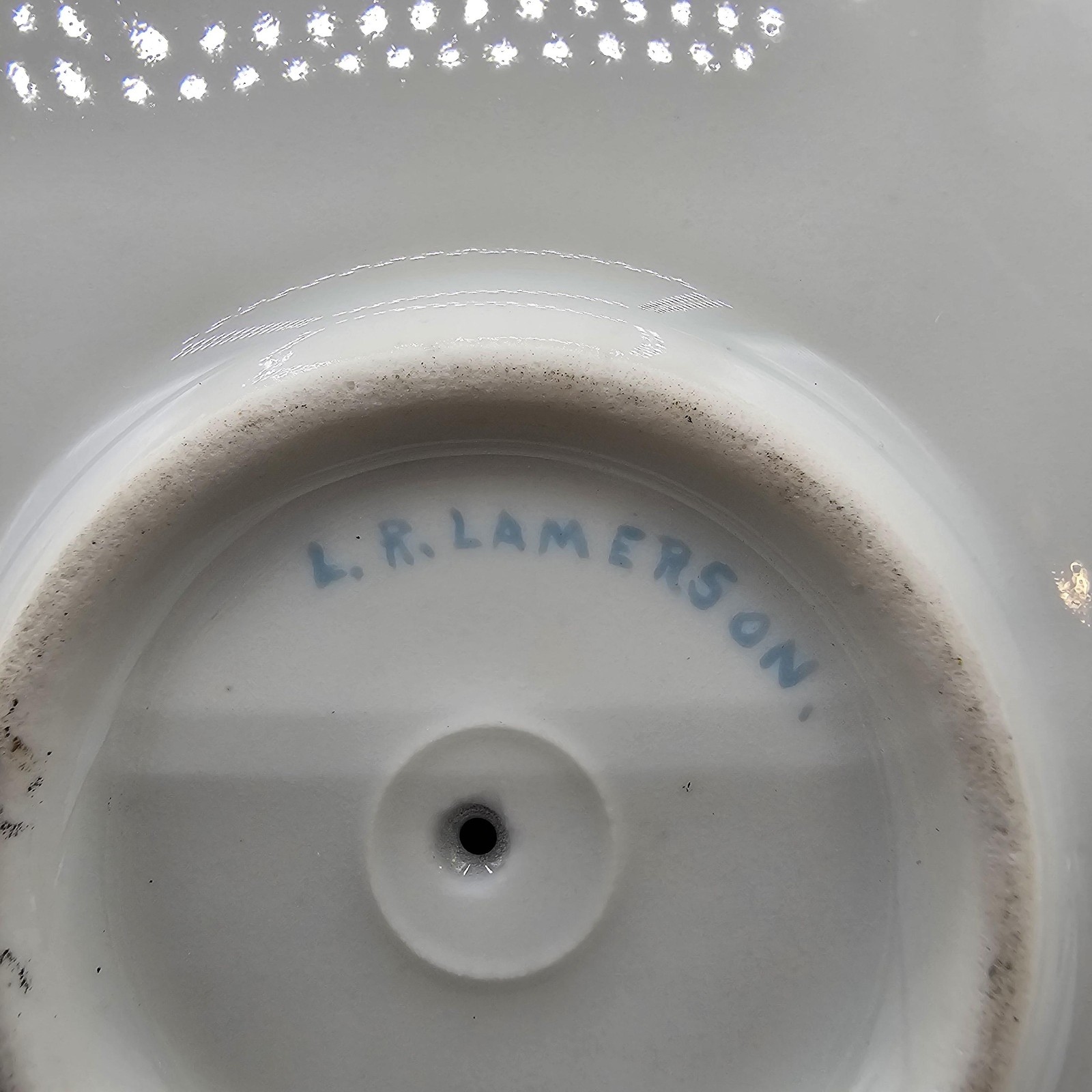 Vintage T&V Limoges France Hand Painted Floral Compote 12" Plate Signed Lamerson