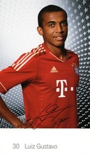 Autogrammkarte Luiz Gustavo - FC Bayern M&uuml;nchen Saison 2010/11 - Faksimile