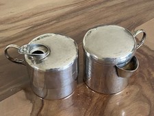 2 Crémiers WMF Art Déco en   métal argenté martelé