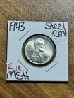 1943 P Steel Cent WWII Wartime Penny BU Brilliant Uncirculated MS+ Coin (14453)