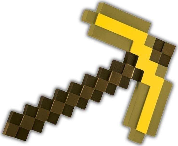 Gadget - Minecraft: Disguise - Gold Pickaxe Pp Plastic Replica - Disguise