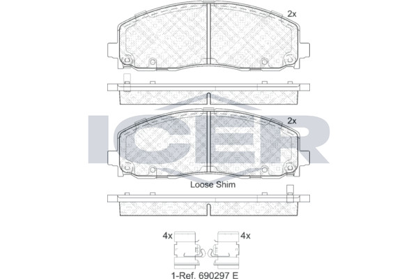 Bremsbelagsatz Vorne Akebono-System FüR VW Routan Chrysler Grand 11-> V1018762AC-image
